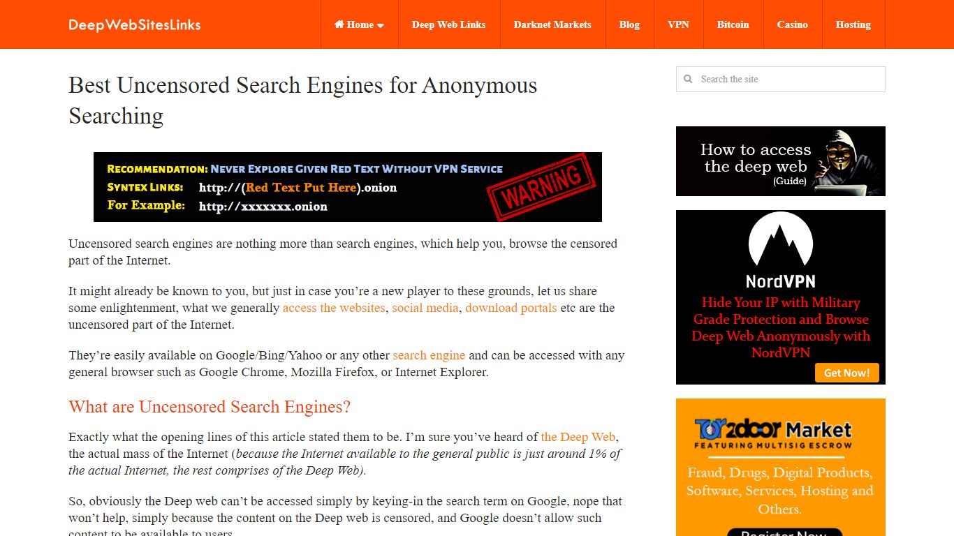 Best Uncensored Search Engines for Anonymous Searching